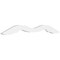 Ekena Millwork Pitch Midway Architectural Grade PVC Gable Pediment, 36"W x 7 1/2"H x 1"P (5/12) GPP036X008X100MID - alternate 1